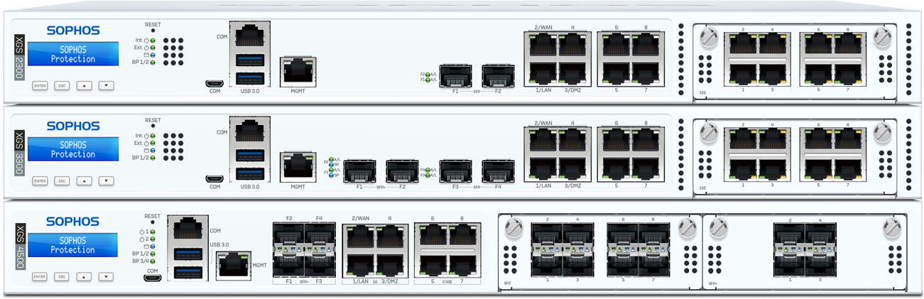 XGS firewalls 2300 3300 4500 models