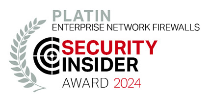 SecurityInsider Platin Award Enterprise Network Firewalls